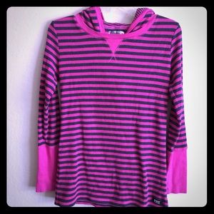Marc New York magenta & dark grey pullover w/hood